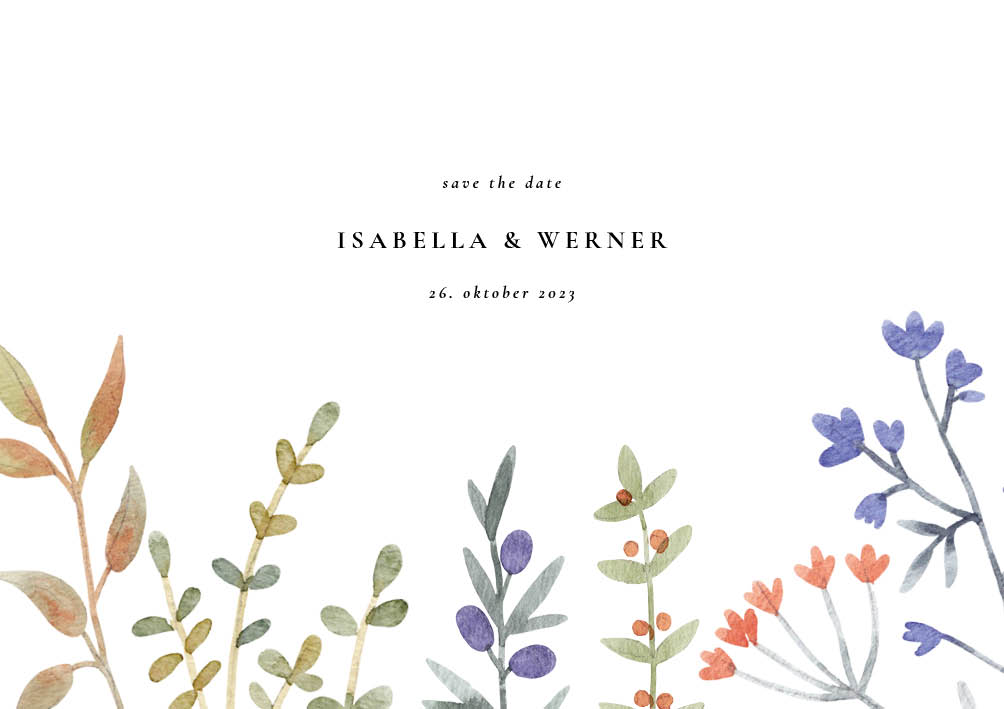 Efterår/Vinter - Isabella & Werner Save the date